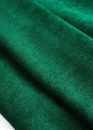 Портьерная ткань для штор канвас (микровелюр) зеленого цвета2 фото