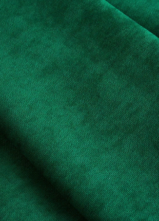 Портьерная ткань для штор канвас (микровелюр) зеленого цвета6 фото
