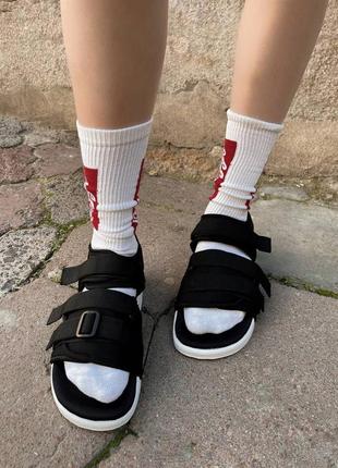 Adidas adilette sandals black шикарные женские босоножки адидас черные5 фото