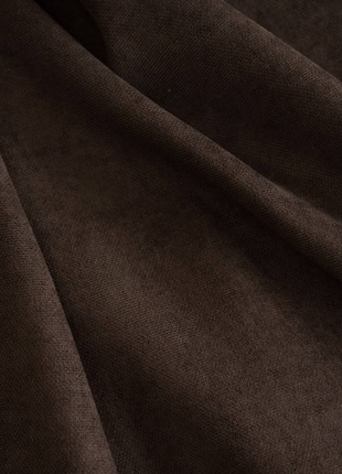 Портьерная ткань для штор канвас (микровелюр) шоколадного цвета