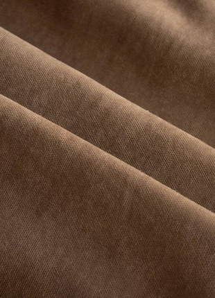 Портьерная ткань для штор канвас (микровелюр) светло-коричневого цвета