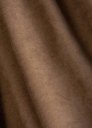 Порт'єрна тканина для штор канвас (мікровелюр) світло-коричневого кольору4 фото