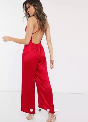 Сатиновый комбинезон на бретелях asos3 фото