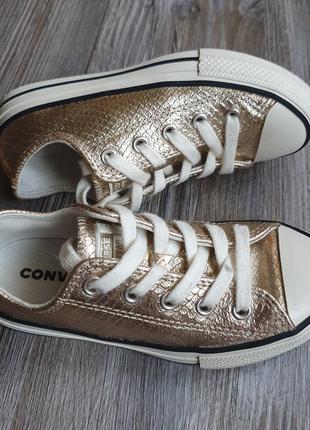 Кеди шкіра золотисті converse ідеал 27,5-28,5р