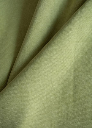 Портьерная ткань для штор канвас (микровелюр) светло-салатового цвета3 фото