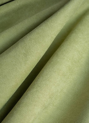 Портьерная ткань для штор канвас (микровелюр) светло-салатового цвета5 фото