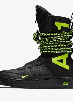 Оригинал! кроссовки nike sf air force 1 high black volt aa1128-0036 фото