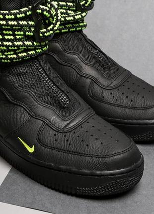 Оригинал! кроссовки nike sf air force 1 high black volt aa1128-0032 фото