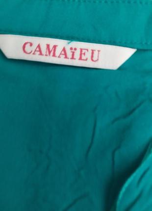 Бірюзова сорочка з віскози розмір m бренду camaieu3 фото