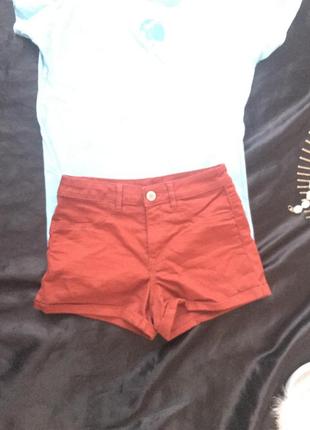 Молодіжні шорти цегляного кольору 32 розміру
