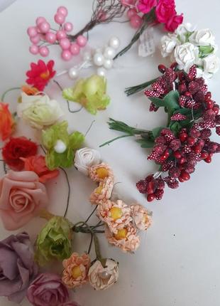 Цветы для творчества материал для декора искусственные цветы2 фото