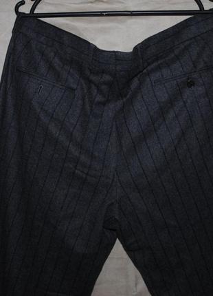 Брендовые мужские теплые брюки hugo boss , полоска, дорогая шерсть6 фото