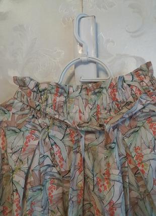Хлопковая юбка в пальмовый принт3 фото