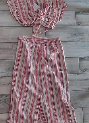 Топ и юбка костюм льон asos zara