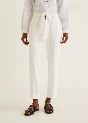 Белые брюки из вискозы от mango1 фото