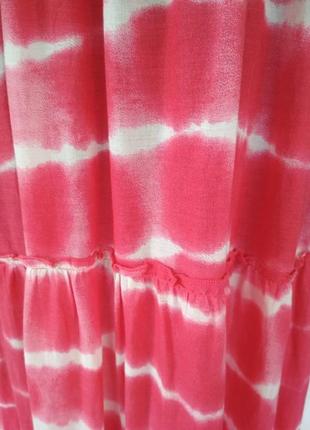 100% котон яскравий натуральний котонові сарафан з стильними рюшами воланами тайдай супер якість!!!6 фото