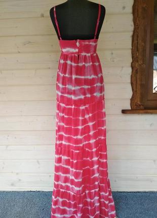 100% котон яскравий натуральний котонові сарафан з стильними рюшами воланами тайдай супер якість!!!4 фото