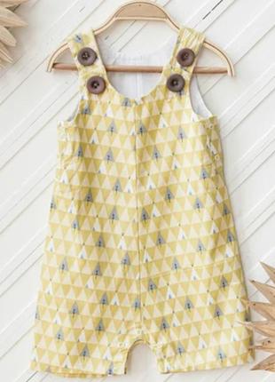 Песочник комбинезон ромпер "вигвамы" с панамой