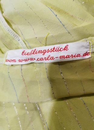 Блуза лимонна худі з капюшоном люрексом в смужку на запах liellingsstuck8 фото