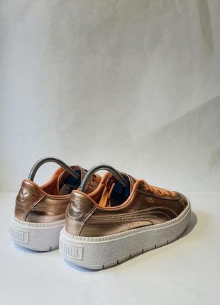 Кроссовки кросівки кедысникерсpuma basket platform trace luxe dusty coral-p leather sneakers367852017 фото