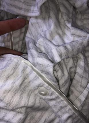 Піжама смужка натуральна домашня сорочка віскоза2 фото