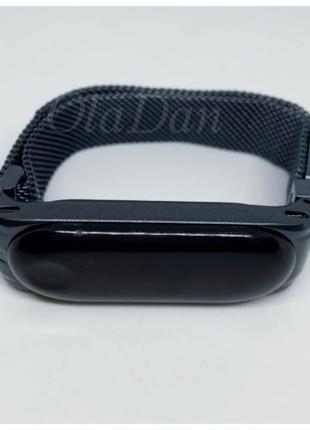 Металлический ремешок mi band 3 Xiaomi mi band 2 mi smart band 4 на магните темно серый