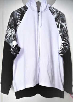 Спортивная курточка черно-белая батал сша (plus 3x) на  56- 58 рр2 фото