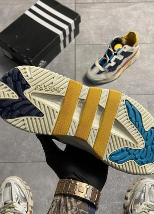 Мужские баскетбольные кроссовки adidas niteball beige, кроссовки адидас найтболл бежевые не высокая платформа6 фото