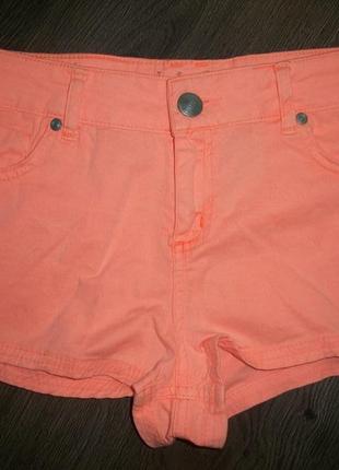 Яскраві коралові шорти🍉🍒 р м denim co денім до
