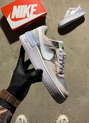 Женские кроссовки Nike Air Force 1 High Diptych 1 shadow pure platinum 36-37-38-39-40