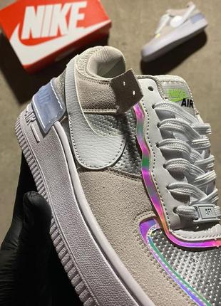 Женские кроссовки Dutch nike air force 1 shadow pure platinum 36-37-38-39-405 фото