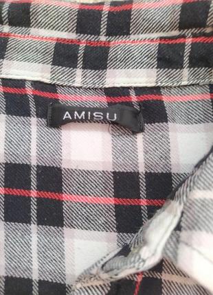 Крутая удлинённая рубашка в клетку от amisu3 фото