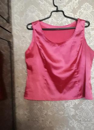 Базовий атласний малиновий топ