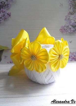 Резинка на гульку в желтом цвете.1 фото