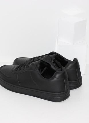 Кроссовки туфли на шнурках подростковые в черном цвете.9 фото