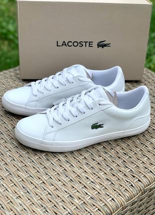 Кросівки lacoste lerond bl 1 чоловічі білі6 фото