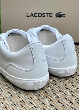 Кросівки lacoste lerond bl 1 чоловічі білі7 фото