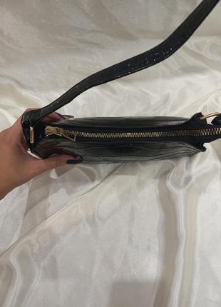 Модна чорна стильна сумка жіноча сумочка 30709 фото