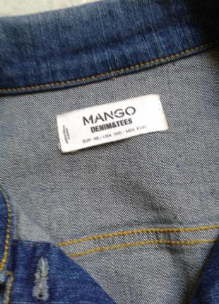 Жіночий джинсовий піджак mango прямого вільного силуету р xs4 фото