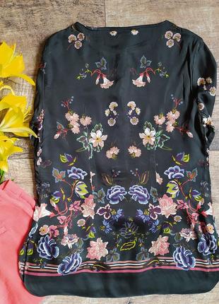 Блуза из вискозы с цветочным принтом от massimo dutti стойка-xs-s3 фото