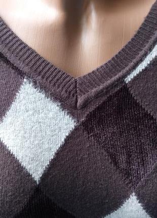 Кофта свитер в ромбик. с ромбиками2 фото