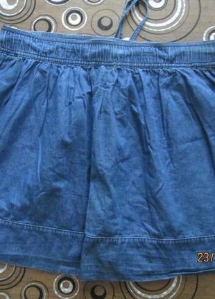 Легкая джинсовая юбка 48-50 р-р2 фото