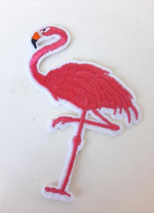Нашивка фламінго аплікація тепмонашивка на одяг, рюкзак