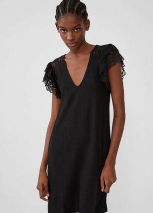 Шикарное прямое черное платье zara/новая коллекция