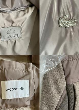 Женская куртка пуховик lacoste модель bf1726 бежевый размер 3410 фото