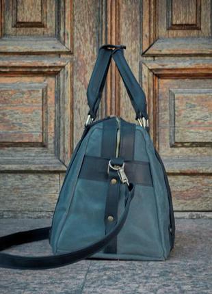 Кожаный мужской саквояж, деловая мужская сумка из кожи3 фото
