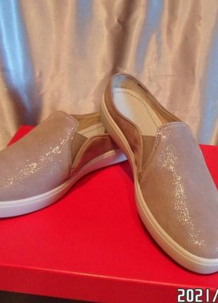 Слипоны мокасины hotter класса комфорт великобритания 100% натуральная замша