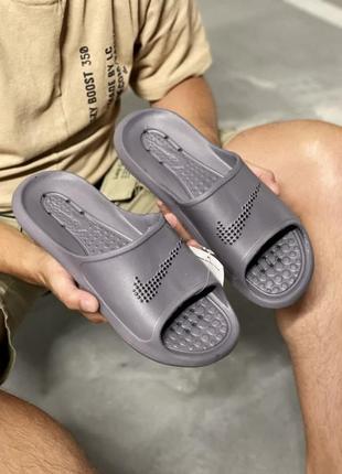 Сланцы мужские nike victori one shower slide серые (найк, сланці)