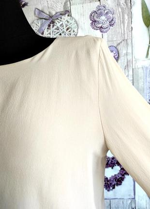 Стильна блуза нюдового цвета из 💯 шелка !4 фото