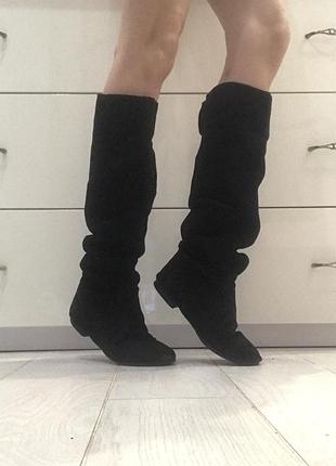 Натуральні замшеві осінні сапожки